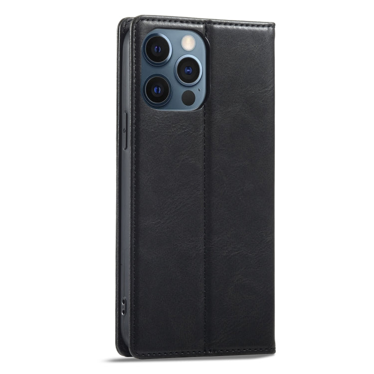 For iPhone 12 Pro/12 LC.IMEEKE RFID Anti-theft Leather Phone Case(Black) - iPhone 12 / 12 Pro Cases by LC.IMEEKE | Online Shopping UK | buy2fix