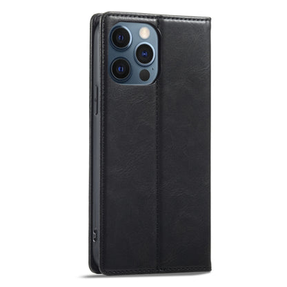 For iPhone 12 Pro/12 LC.IMEEKE RFID Anti-theft Leather Phone Case(Black) - iPhone 12 / 12 Pro Cases by LC.IMEEKE | Online Shopping UK | buy2fix