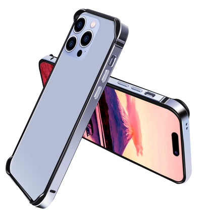 For iPhone 14 Pro TPU + Aluminum Alloy Frame Phone Case(Blue) - iPhone 14 Pro Cases by buy2fix | Online Shopping UK | buy2fix