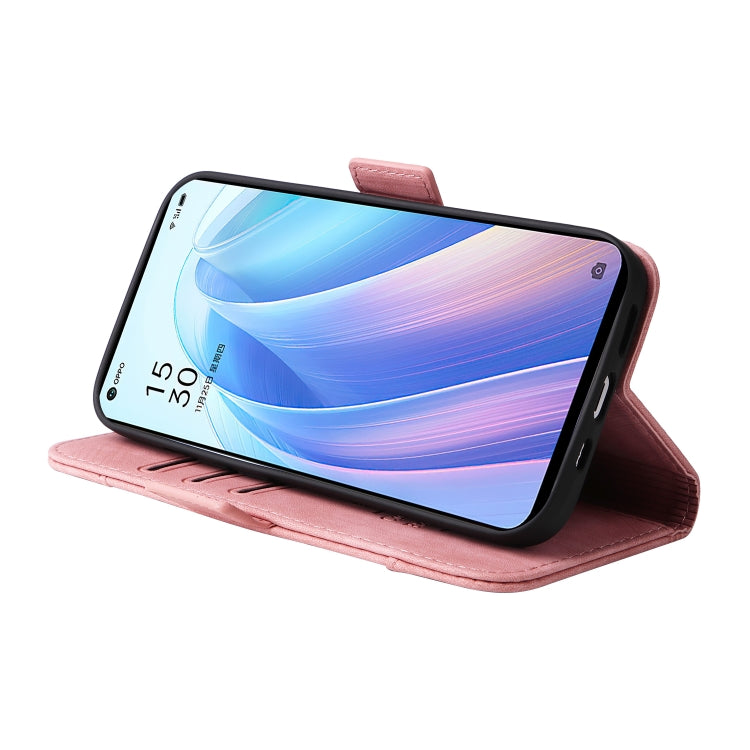 For OPPO Reno 7 5G Global / Find X5 Lite BETOPNICE Dual-side Buckle Leather Phone Case(Pink) - OPPO Cases by BETOPNICE | Online Shopping UK | buy2fix