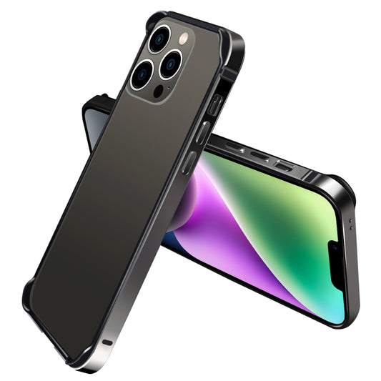 For iPhone 14 Plus TPU + Aluminum Alloy Frame Phone Case(Black) - iPhone 14 Plus Cases by buy2fix | Online Shopping UK | buy2fix