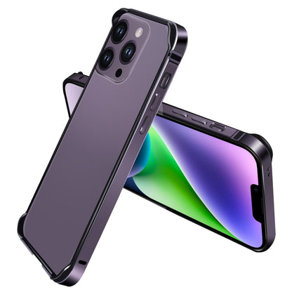 For iPhone 14 Plus TPU + Aluminum Alloy Frame Phone Case(Purple) - iPhone 14 Plus Cases by buy2fix | Online Shopping UK | buy2fix