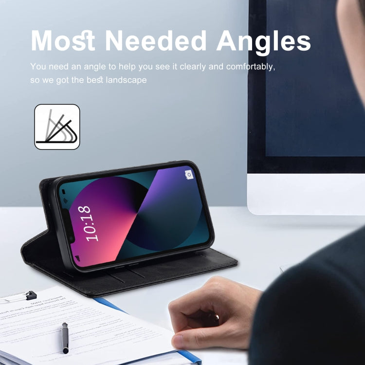 For iPhone 13 LC.IMEEKE RFID Anti-theft Leather Phone Case(Black) - iPhone 13 Cases by LC.IMEEKE | Online Shopping UK | buy2fix