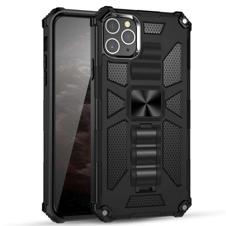 For iPhone 11 Armor Shockproof TPU + PC Magnetic Protective Case with Holder(Black) by buy2fix