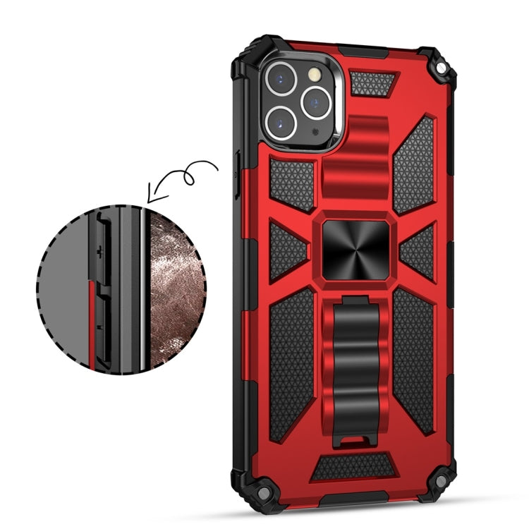 For iPhone 11 Pro Max Armor Shockproof TPU + PC Magnetic Protective Case with Holder(Red) by buy2fix