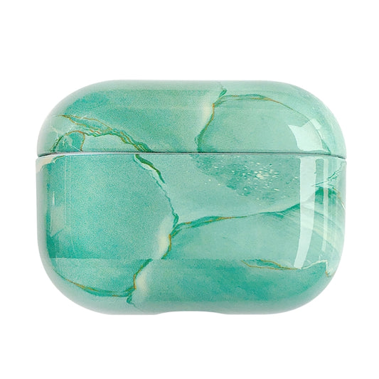 For AirPods Pro 2 Marble Pattern Wireless Earphone Protective Case(Malachite Green) by buy2fix