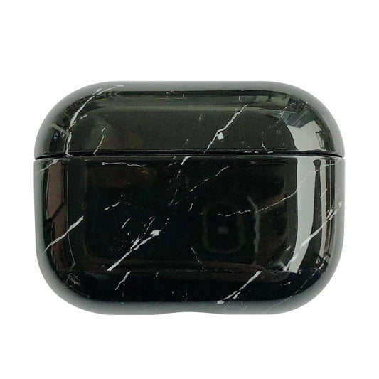 For AirPods Pro 2 Marble Pattern Wireless Earphone Protective Case(Black White) by buy2fix