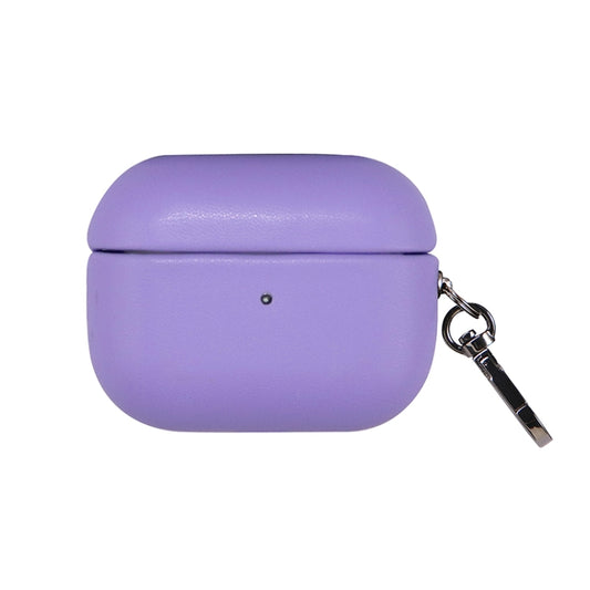 For Apple AirPods 3 PU Leather Wireless Bluetooth Earphone Protective Case(Purple) by buy2fix