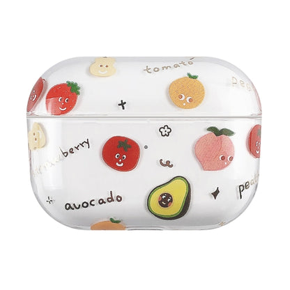 For AirPods Pro 2 Bronzing Fruit Pattern PC Earphone Hard Protective Case(Fruit Platter) - For AirPods Pro 2 by buy2fix | Online Shopping UK | buy2fix