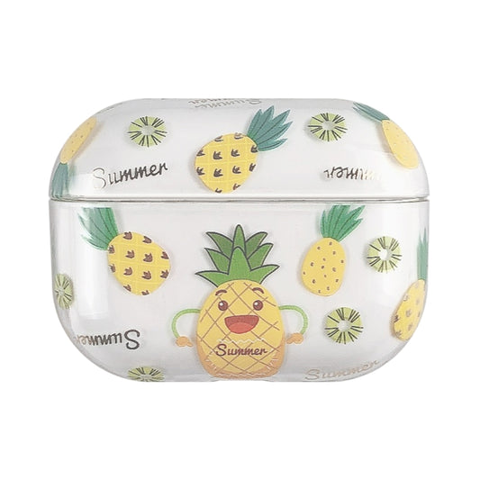 For AirPods Pro 2 Bronzing Fruit Pattern PC Earphone Hard Protective Case(Pineapple) by buy2fix