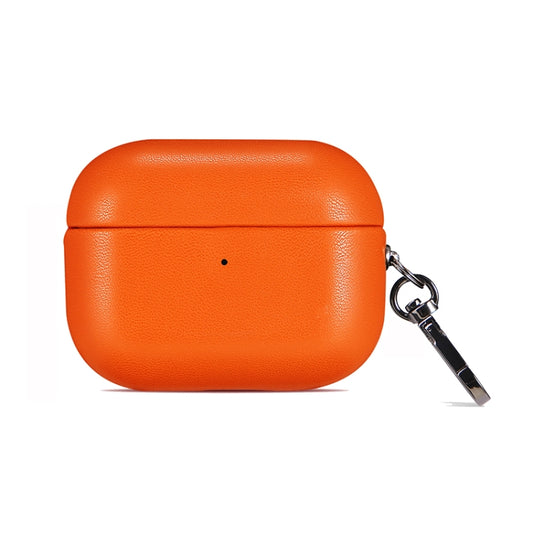 For Apple AirPods Pro 2 PU Leather Wireless Bluetooth Earphone Protective Case(Orange) by buy2fix