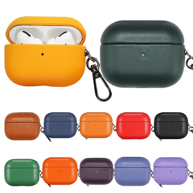 For Apple AirPods Pro 2 PU Leather Wireless Bluetooth Earphone Protective Case(Green) - For AirPods Pro 2 by buy2fix | Online Shopping UK | buy2fix