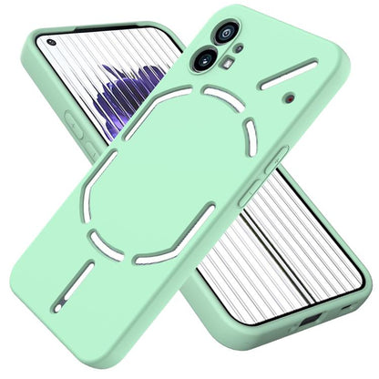 For Nothing Phone 1 Pure Color Liquid Silicone Shockproof Phone Case(Green) by buy2fix
