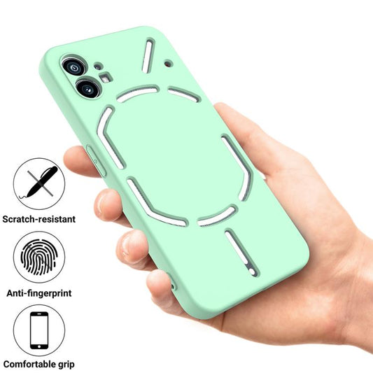 For Nothing Phone 1 Pure Color Liquid Silicone Shockproof Phone Case(Green) by buy2fix