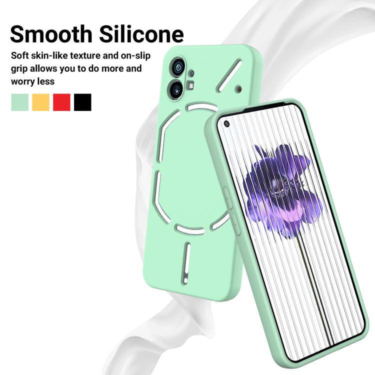 For Nothing Phone 1 Pure Color Liquid Silicone Shockproof Phone Case(Green) by buy2fix