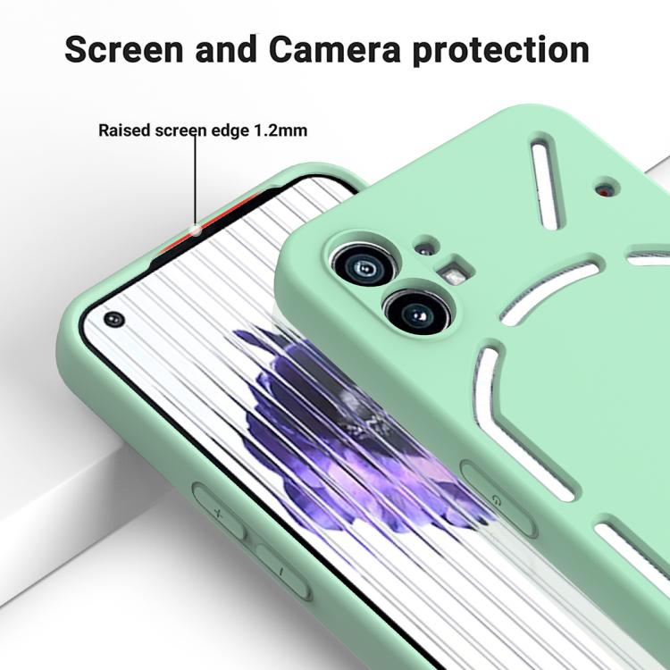 For Nothing Phone 1 Pure Color Liquid Silicone Shockproof Phone Case(Green) by buy2fix