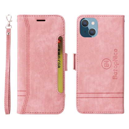 For iPhone 14 Plus BETOPNICE Dual-side Buckle Leather Phone Case(Pink) - iPhone 14 Plus Cases by BETOPNICE | Online Shopping UK | buy2fix