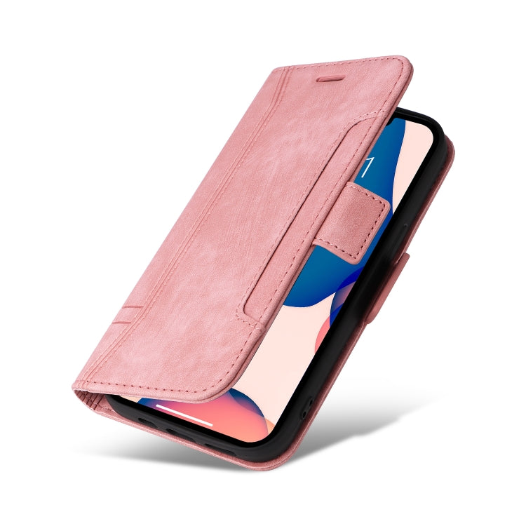 For iPhone 14 Plus BETOPNICE Dual-side Buckle Leather Phone Case(Pink) - iPhone 14 Plus Cases by BETOPNICE | Online Shopping UK | buy2fix