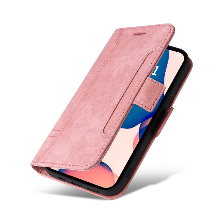 For iPhone 14 Pro BETOPNICE Dual-side Buckle Leather Phone Case(Pink) - iPhone 14 Pro Cases by BETOPNICE | Online Shopping UK | buy2fix