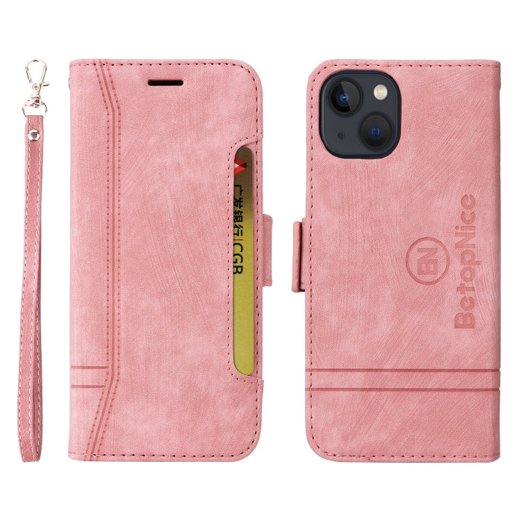 For iPhone 13 mini BETOPNICE Dual-side Buckle Leather Phone Case(Pink) - iPhone 13 mini Cases by BETOPNICE | Online Shopping UK | buy2fix
