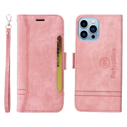 For iPhone 13 Pro Max BETOPNICE Dual-side Buckle Leather Phone Case(Pink) - iPhone 13 Pro Max Cases by BETOPNICE | Online Shopping UK | buy2fix