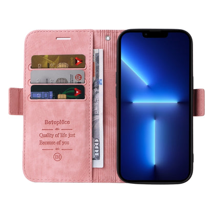 For iPhone 13 Pro Max BETOPNICE Dual-side Buckle Leather Phone Case(Pink) - iPhone 13 Pro Max Cases by BETOPNICE | Online Shopping UK | buy2fix