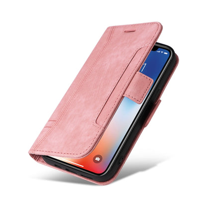 For iPhone XR BETOPNICE Dual-side Buckle Leather Phone Case(Pink) - More iPhone Cases by BETOPNICE | Online Shopping UK | buy2fix