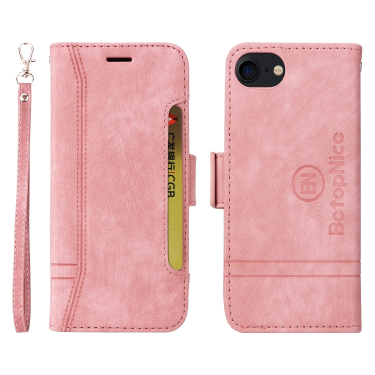 For iPhone SE 2022 / SE 2020 / 7 / 8 BETOPNICE Dual-side Buckle Leather Phone Case(Pink) - iPhone SE 2022 / 2020 / 8 / 7 Cases by BETOPNICE | Online Shopping UK | buy2fix