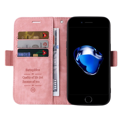 For iPhone SE 2022 / SE 2020 / 7 / 8 BETOPNICE Dual-side Buckle Leather Phone Case(Pink) - iPhone SE 2022 / 2020 / 8 / 7 Cases by BETOPNICE | Online Shopping UK | buy2fix