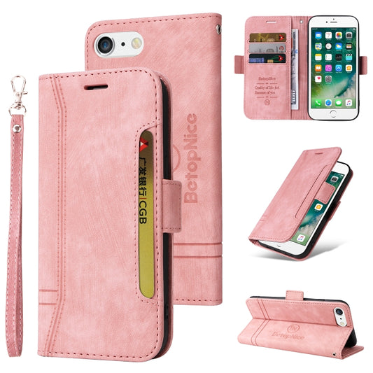 For iPhone 7 Plus / 8 Plus BETOPNICE Dual-side Buckle Leather Phone Case(Pink) - More iPhone Cases by BETOPNICE | Online Shopping UK | buy2fix