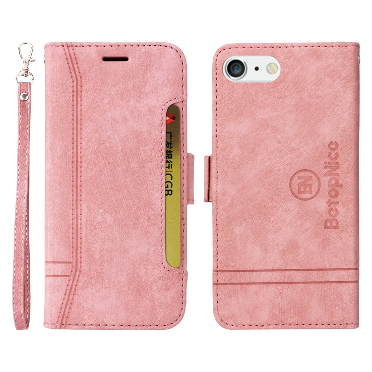 For iPhone 7 Plus / 8 Plus BETOPNICE Dual-side Buckle Leather Phone Case(Pink) - More iPhone Cases by BETOPNICE | Online Shopping UK | buy2fix
