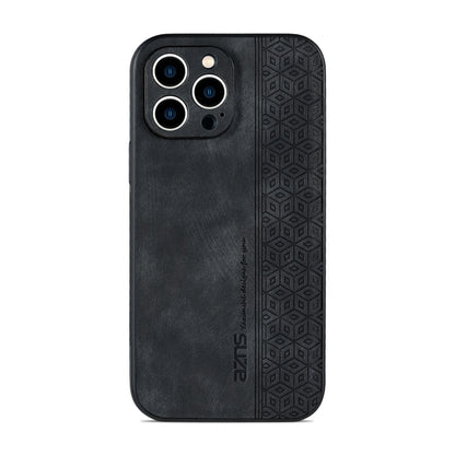 For iPhone 12 Pro Max AZNS 3D Embossed Skin Feel Phone Case(Black) - iPhone 12 Pro Max Cases by AZNS | Online Shopping UK | buy2fix