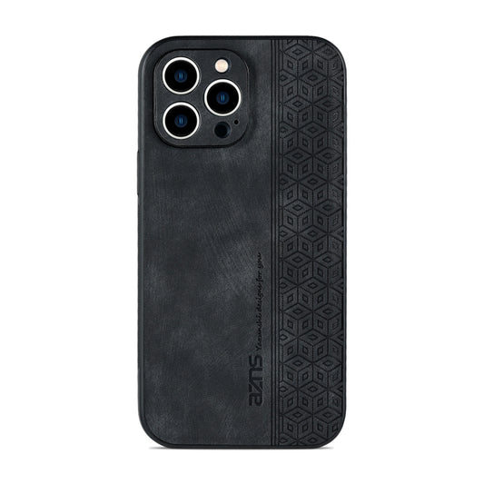 For iPhone 12 Pro Max AZNS 3D Embossed Skin Feel Phone Case(Black) - iPhone 12 Pro Max Cases by AZNS | Online Shopping UK | buy2fix