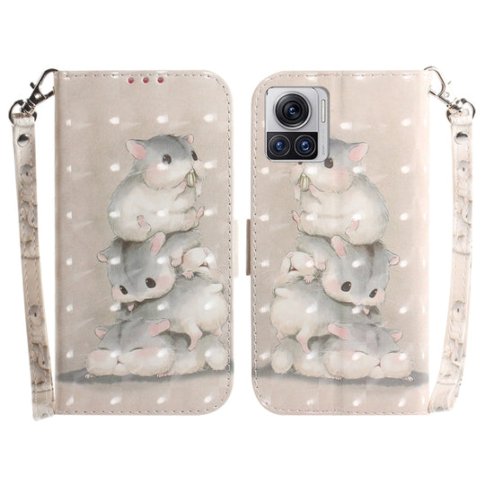 For Motorola Moto X30 Pro 5G / Edge 30 Ultra 5G 3D Colored Horizontal Flip Leather Phone Case(Squirrels)