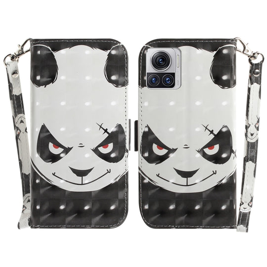 For Motorola Moto X30 Pro 5G / Edge 30 Ultra 5G 3D Colored Horizontal Flip Leather Phone Case(Angry Bear)