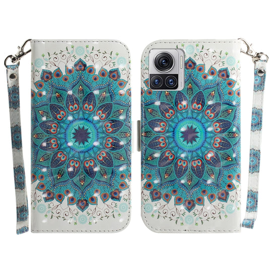 For Motorola Moto X30 Pro 5G / Edge 30 Ultra 5G 3D Colored Horizontal Flip Leather Phone Case(Peacock Wreath)