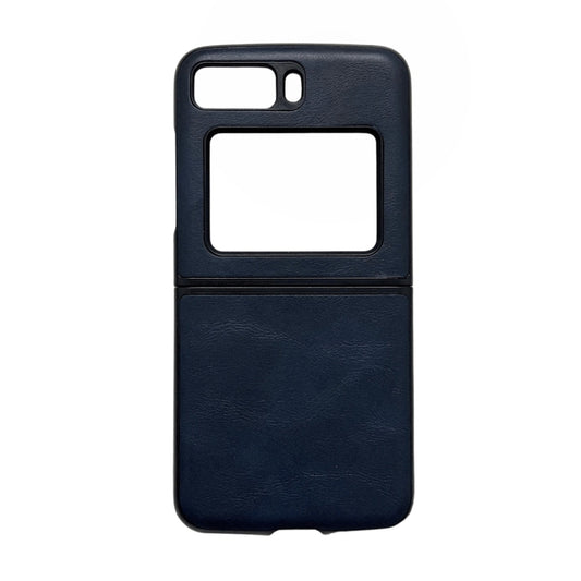 For Motorola Moto Razr 2022 Cowhide Texture PU Phone Case(Blue) by buy2fix