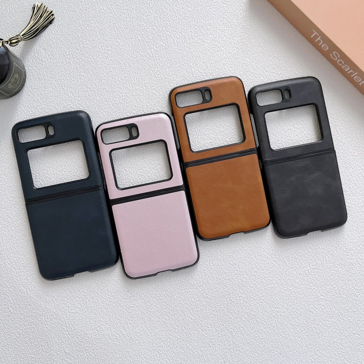 For Motorola Moto Razr 2022 Cowhide Texture PU Phone Case(Pink) by buy2fix