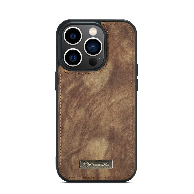 For iPhone 14 Pro CaseMe 008 Detachable Multifunctional Leather Phone Case(Brown) - iPhone 14 Pro Cases by CaseMe | Online Shopping UK | buy2fix