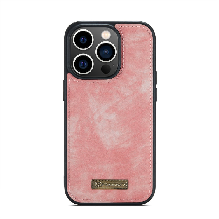 For iPhone 14 Pro CaseMe 008 Detachable Multifunctional Leather Phone Case(Pink) - iPhone 14 Pro Cases by CaseMe | Online Shopping UK | buy2fix