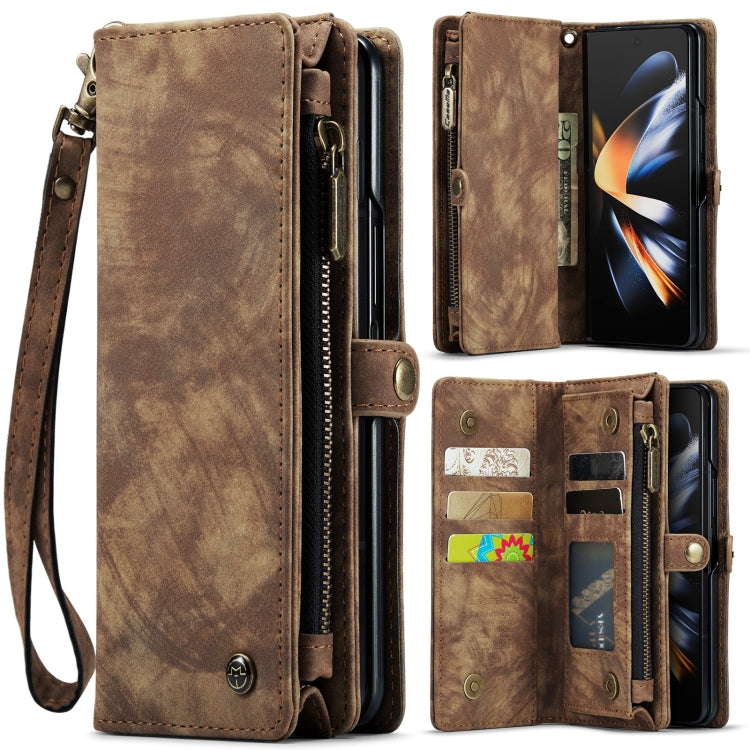 For Samsung Galaxy Z Fold4 CaseMe 008 Detachable Multifunctional Leather Phone Case(Brown) - Galaxy Phone Cases by CaseMe | Online Shopping UK | buy2fix