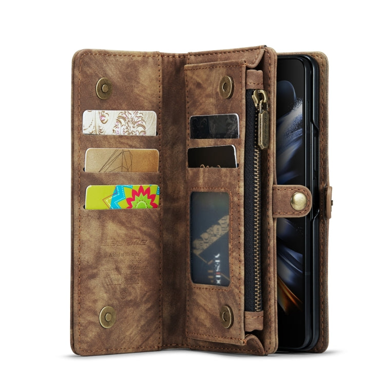 For Samsung Galaxy Z Fold4 CaseMe 008 Detachable Multifunctional Leather Phone Case(Brown) - Galaxy Phone Cases by CaseMe | Online Shopping UK | buy2fix