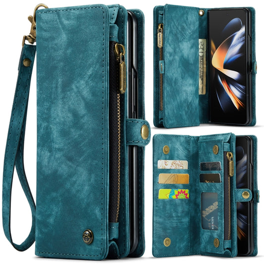 For Samsung Galaxy Z Fold4 CaseMe 008 Detachable Multifunctional Leather Phone Case(Blue) - Galaxy Phone Cases by CaseMe | Online Shopping UK | buy2fix