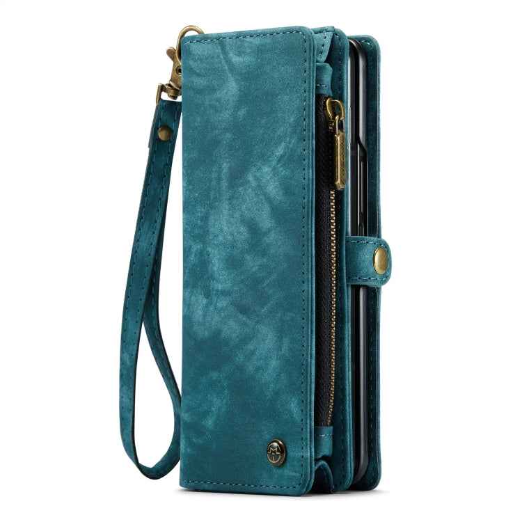 For Samsung Galaxy Z Fold4 CaseMe 008 Detachable Multifunctional Leather Phone Case(Blue) - Galaxy Phone Cases by CaseMe | Online Shopping UK | buy2fix