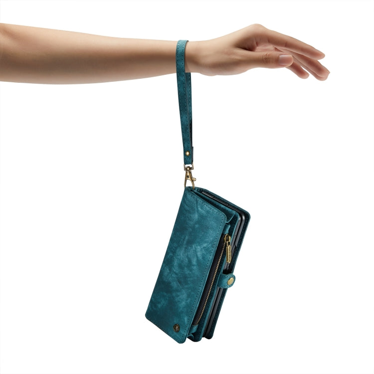 For Samsung Galaxy Z Fold4 CaseMe 008 Detachable Multifunctional Leather Phone Case(Blue) - Galaxy Phone Cases by CaseMe | Online Shopping UK | buy2fix