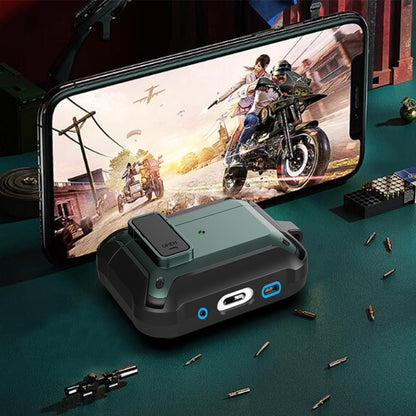 For AirPods Pro 2 Wireless Earphones Shockproof Bumblebee Silicone Protective Case(Red Black) by buy2fix