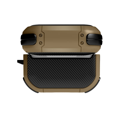 For AirPods Pro 2 Wireless Earphones Shockproof Thunder Mecha TPU Protective Case(Brown) by buy2fix
