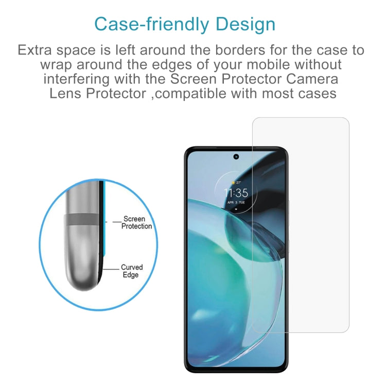 For Motorola Moto G72 50pcs 0.26mm 9H 2.5D Tempered Glass Film by buy2fix