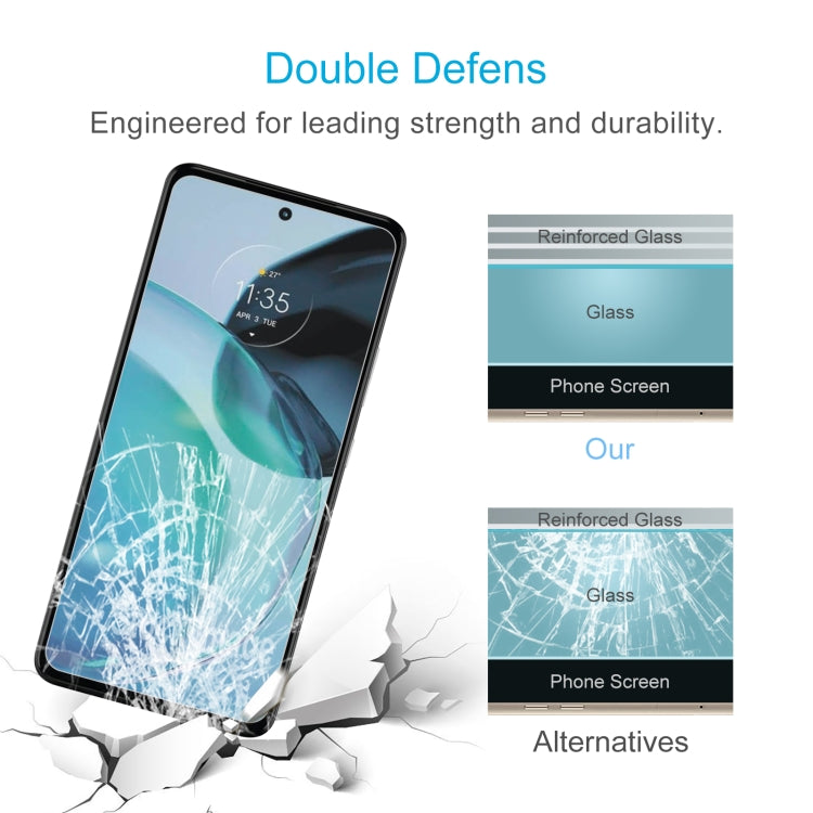 For Motorola Moto G72 50pcs 0.26mm 9H 2.5D Tempered Glass Film by buy2fix