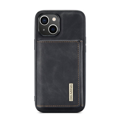 For iPhone 14 DG.MING M1 Series 3-Fold Multi Card Wallet Leather Case(Black) by DG.MING